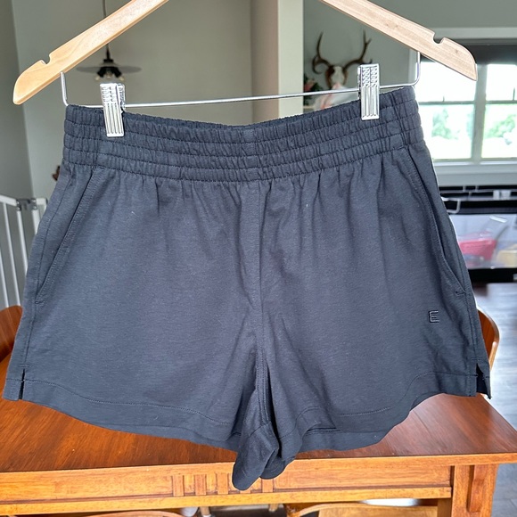 Everlane Pants - Everlane Black Pull On High Rise Cotton Shorts NWT Size Small